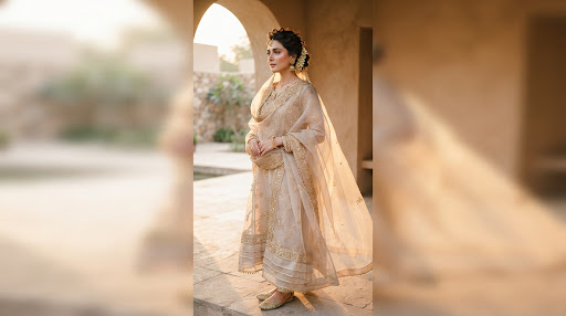 Noor Lawn — Ivory & Sage